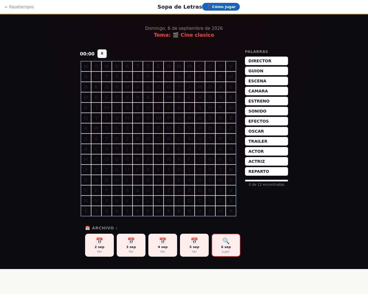 Sopa de Letras — Word Search